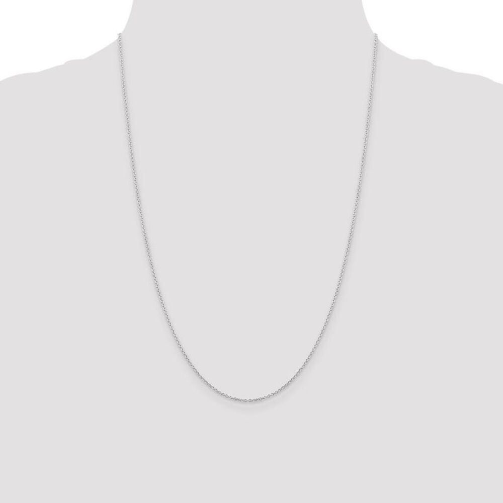 Silver, Amanda Collection Small Block Style Initial G Necklace - 24 In - Picture 2 of 8